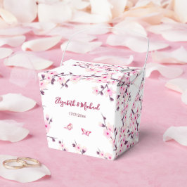 Kirschblüten-Rosa-Weiß-Hochzeit nach Maß Geschenkschachtel