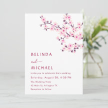 Kirschblüten Rosa Weiße Casual-Hochzeit