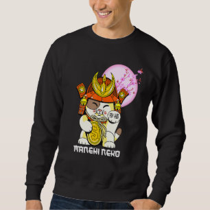 Kirschblüten-Sakura-Blume Japanische Glückskatze M Sweatshirt
