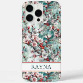 Kirschblüten Sakura Druck Monogramm iPhone 16 Pro Max Hülle