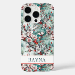 Kirschblüten Sakura Druck Monogramm iPhone 16 Pro Hülle