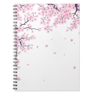 Kirschblüten Sakura Japanische Kunst-Tasche  Notizblock