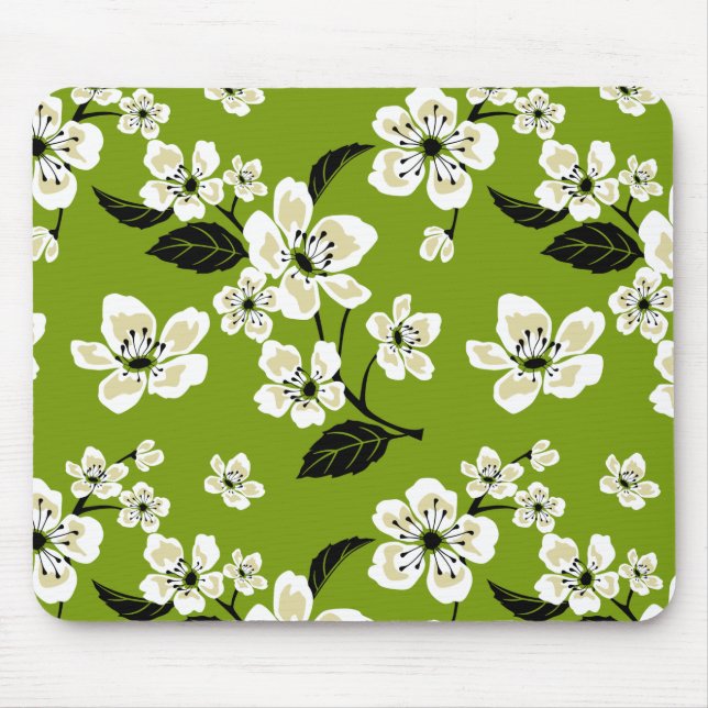 KIRSCHBLÜTEN - SAKURA (MATCHA-GRÜN) MOUSEPAD (Vorne)