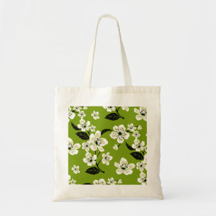 KIRSCHBLÜTEN - SAKURA-MUSTER IN MATCHA-GRÜN TRAGETASCHE