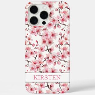 Kirschblüten Sakura Muster Monogramm iPhone 16 Pro Max Hülle