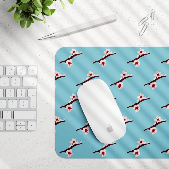 Kirschblüten, Sakura, rosa Blumenmuster Mousepad (Von Creator hochgeladen)