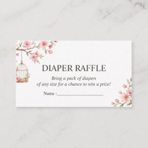 Kirschblüten-Sakura-Windel-Raffle-Beilagekarte Begleitkarte