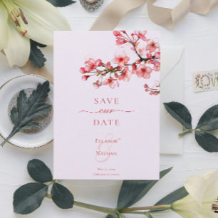 Kirschblüten Serenität   Frühlingshochzeit Save The Date