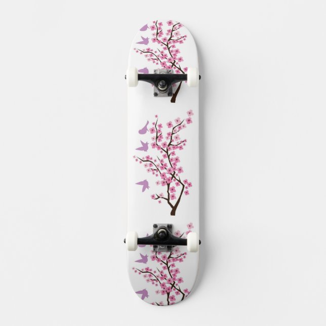 Kirschblüten-Skateboard Skateboard (Vorderseite)