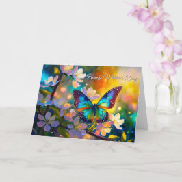 Kirschblüten-Sonnenaufgang Muttertags-Schmetterlin Karte