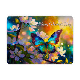 Kirschblüten-Sonnenaufgang Muttertags-Schmetterlin Magnet