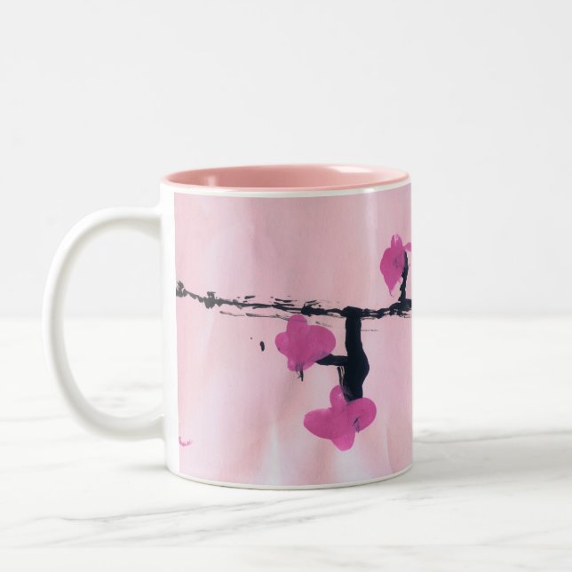 Kirschblüten-Tasse Zweifarbige Tasse (Links)
