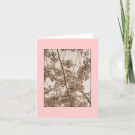 'Kirschblüten' Tinte unbedruckte Notizkarte Karte
