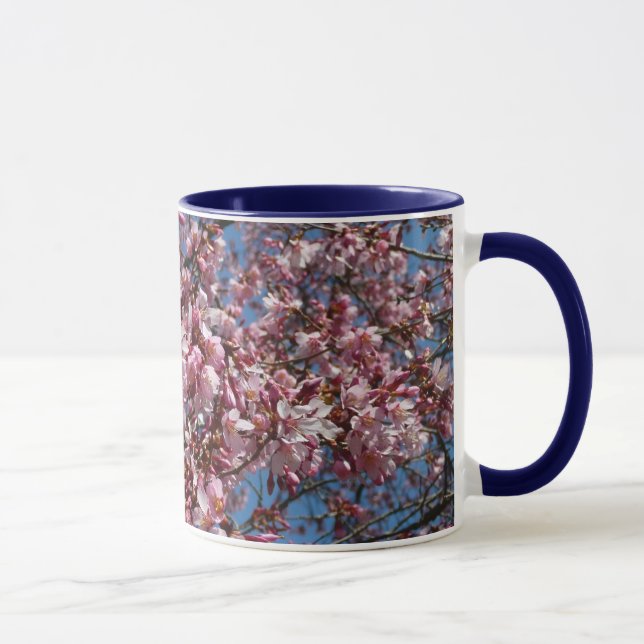 Kirschblüten und Blauer Himmelsblüte Tasse (Rechts)
