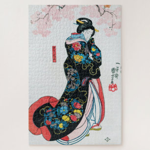 Kirschblüten und japanische Frauen, Kuniyoshi Puzzle