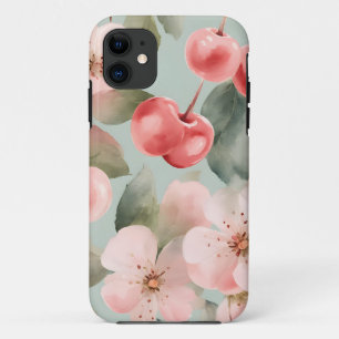 Kirschblüten und Kirschen Frühlings Kunst Case-Mate iPhone Hülle