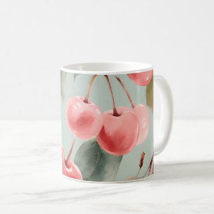 Kirschblüten und Kirschen Frühlings Kunst Kaffeetasse