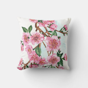 Kirschblüten-Wurfkissen mit Blumenmuster Kissen