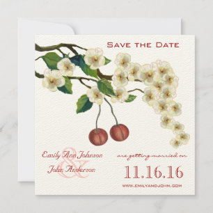 Kirschblüten-Zweig Save-the-Date Einladung