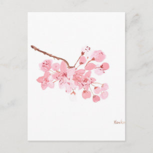 Kirschblütenbaum pink floral eleganter Chic Postkarte