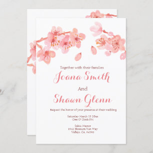 Kirschblütenblumenhochzeitseinladung Einladung