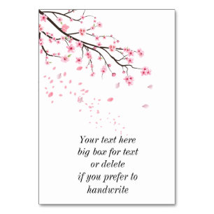 Kirschblütenblüten hängen tischnummer