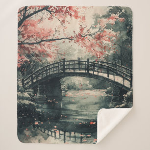 Kirschblütenbrücke Sumi-E Landschaft Sherpadecke