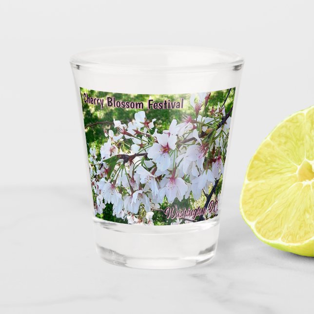 Kirschblütenfest Washington D.C. Souvenir Schnapsglas (Vorderseite)