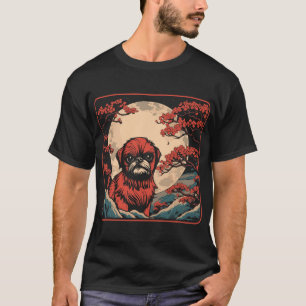 Kirschblütenmond Haustier Hundezucht Brussels Grif T-Shirt