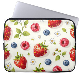 Kirschblütenmuster Frische Sommerfrüchte Laptopschutzhülle