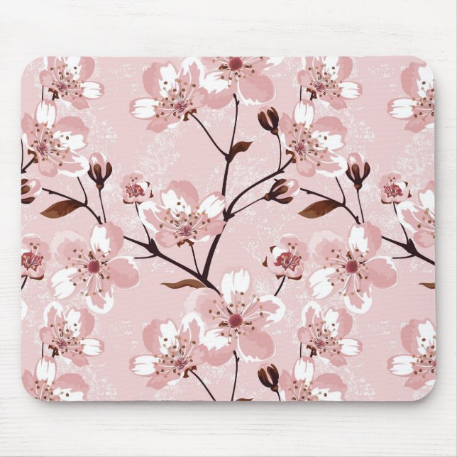 Kirschblütenmuster Mousepad (Vorne)