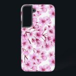 Kirschblütenmuster Samsung Galaxy Hülle<br><div class="desc">Wasserfarbenes nahtloses Muster aus Kirschblütenzweigen.</div>