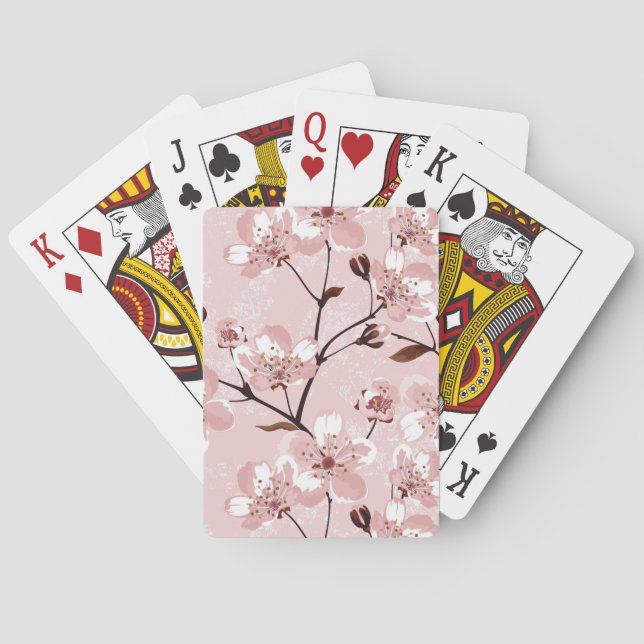 Kirschblütenmuster Spielkarten (Rückseite)