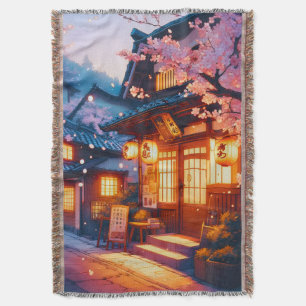 Kirschblütennacht im alten Japan Decke