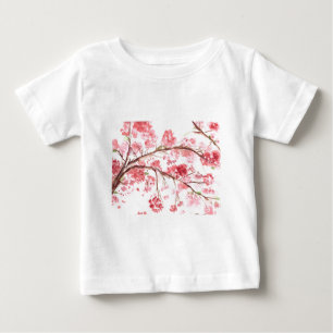 Kirschblütenrosa Blumen floral Sakura Girly Baby T-shirt