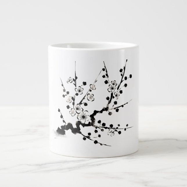 Kirschblütenzweig Jumbo-Tasse (Vorderseite)