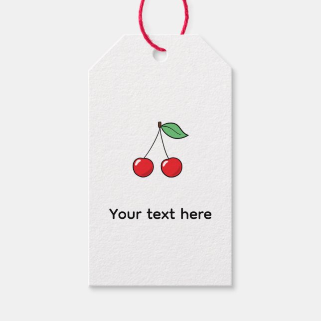 Kirschdesign, Kirschtendesign Geschenkanhänger (Vorderseite)