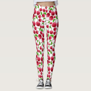 Kirschdruck Retro-Kirschen Yoga Pilates Hosen Leggings