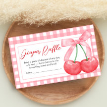 Kirsche auf dem Baby-Shower-Windeltisch-Raffle