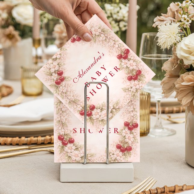 Kirsche auf dem Garten-Baby-Shower Serviette (Von Creator hochgeladen)