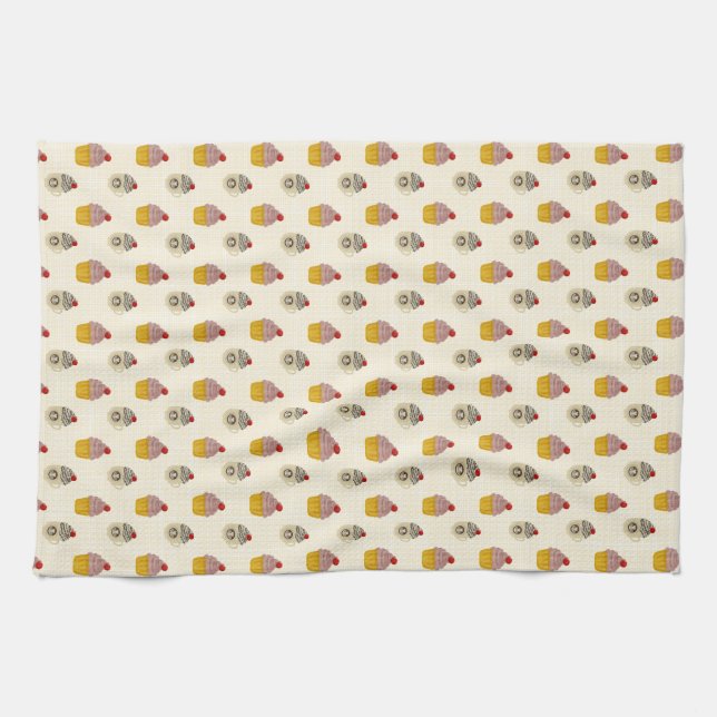 Kirsche auf dem Gipfel Geschirrtuch (Horizontal)
