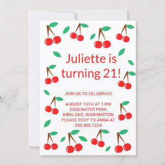 Kirsche Einladung