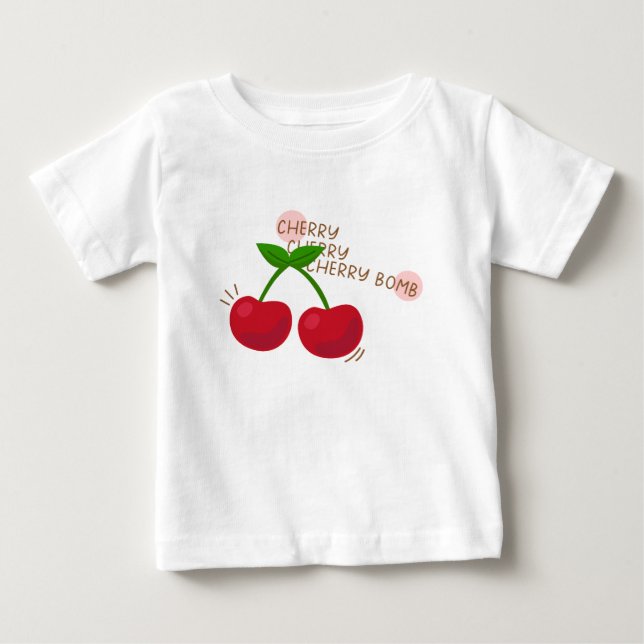 Kirsche Kirsche Kirsche Bombe Baby T-shirt (Vorderseite)