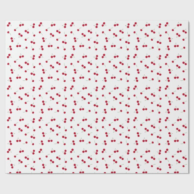 Kirsche Kirschen Geschenkpapier (Flach)