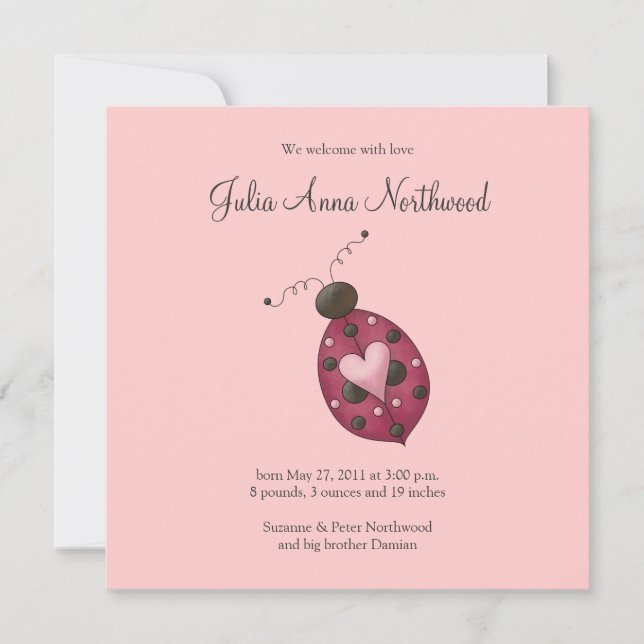 ・ Kirsche Ladybug Ankündigung (Vorderseite)