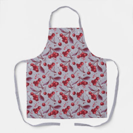 Kirsche mit blauem Hintergrund Schürze