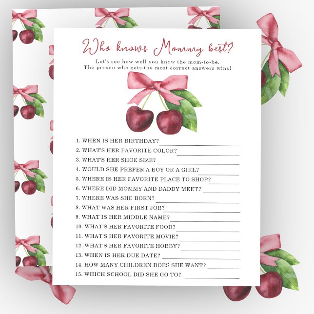 Kirsche mit Bogen - Wer kennt Mama am besten (Von Creator hochgeladen)