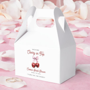 Kirsche Oben Rosa Schleife Hochzeitsdusche Dankesc Geschenkschachtel
