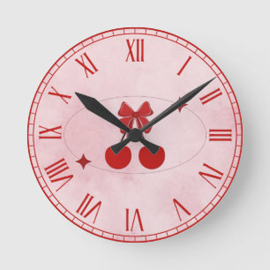 Kirsche Runde Wanduhr