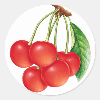 Kirsche Runder Aufkleber